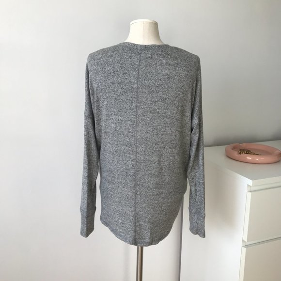 Abercrombie & Fitch Grey Front Tie Button Down Cardigan - Picture 3 of 6